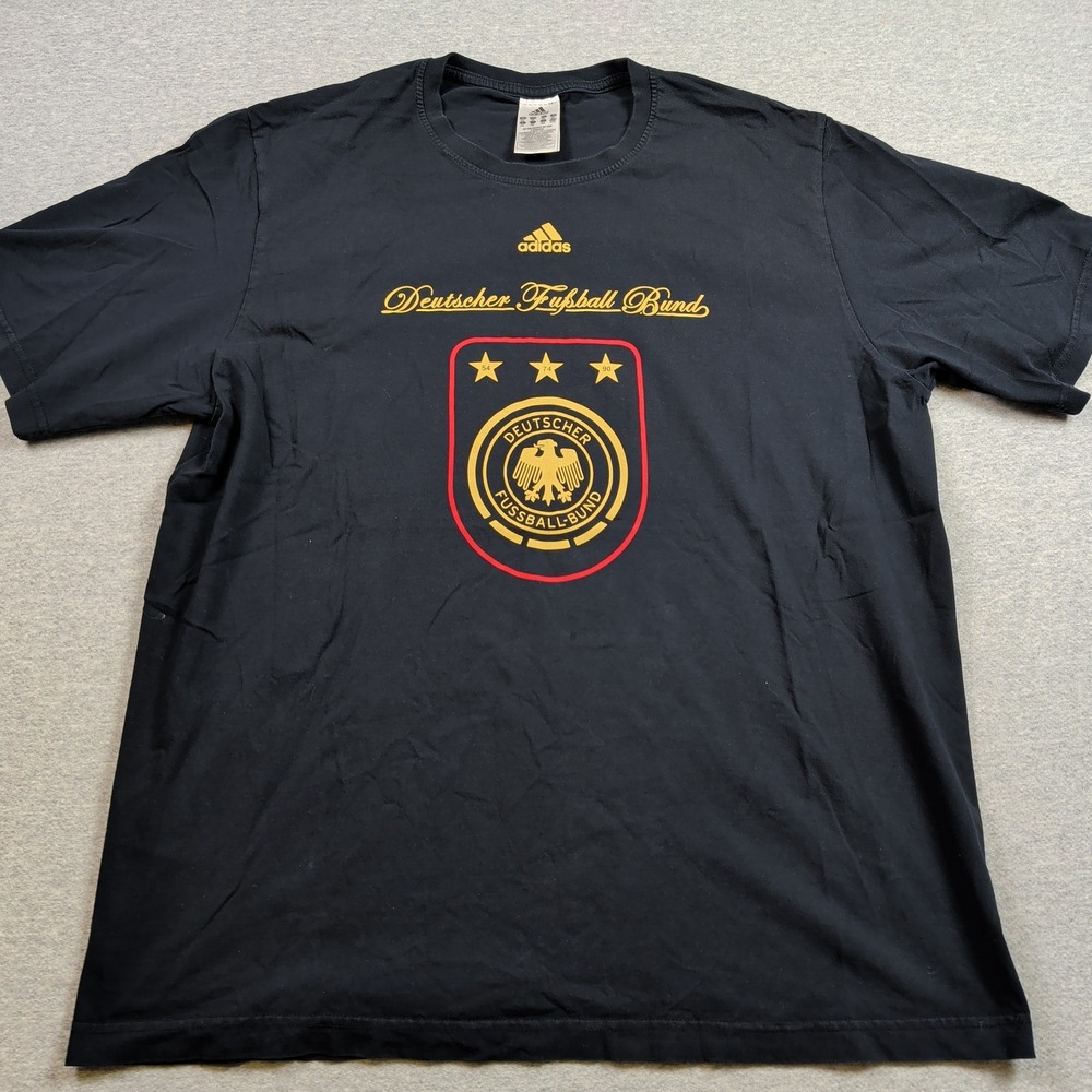 Adidas Germany DFB Deutscher Fussball Bund Black Graphic T-Shirt 2XL U40217